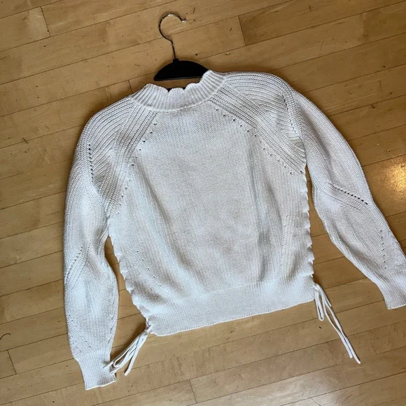 Joie  Adanya Porcelain Side Tie Cashmere Blend Sweater, XXS, GD1102 - Picture 4 of 5